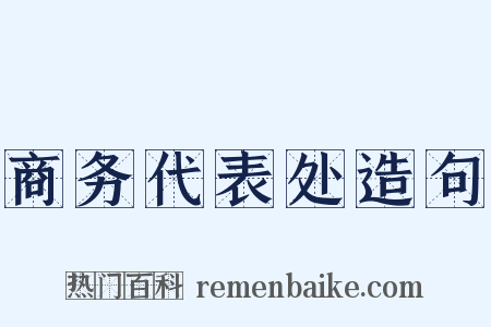 商务代表处造句是什么意思的图片